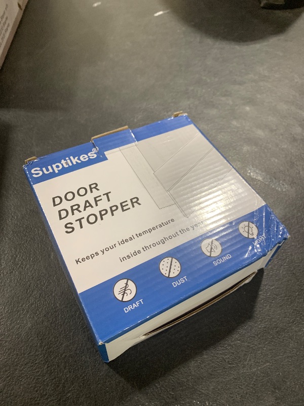 Photo 1 of Suptikes 2 Pack Door Draft Stopper?Door Sweep for Exterior & Interior Doors,Door Bottom Seal Dust and Noise Insulation Weather Stripping Draft Guard Insulator, 1.8" W x 37" L,White