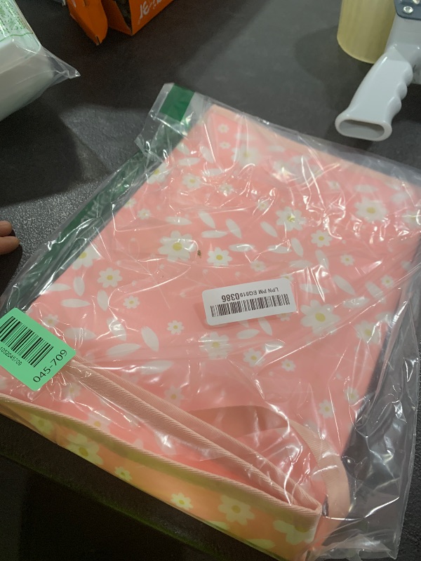 Photo 1 of Portable Diaper Changing Pad for Baby - Waterproof Compact Changing Mat with Wrist Strap - Wipeable Travel Changing Pad for Diaper Bag - Gifts for Baby Shower by PHOEBUS BABY(Pink Flowers)
