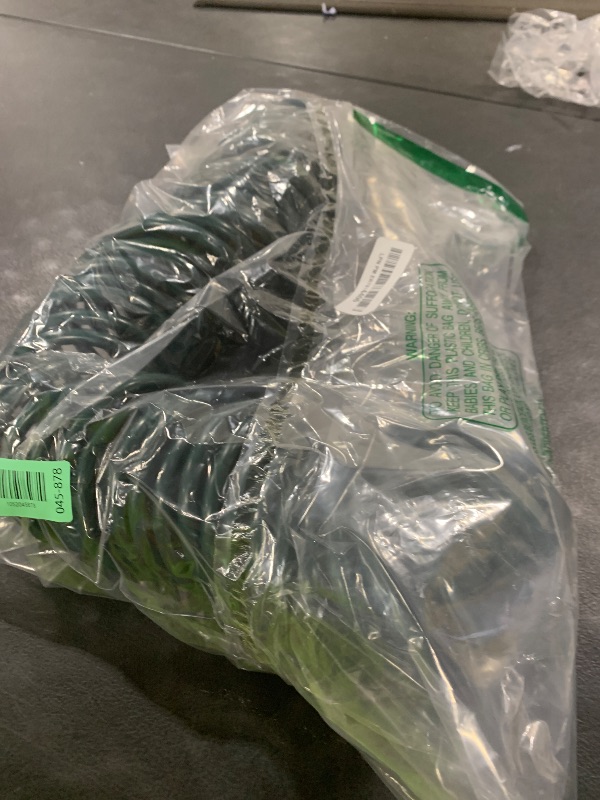 Photo 1 of Lightweight EVA Recoil Garden Hose: Retractable Coil Water Hoses with 3/4" GHT Solid Brass Fittings - Corrosion Resistant for Outdoor Lawn Boat (50FT, Green)