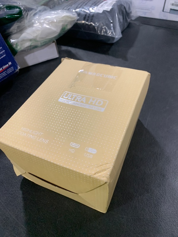 Photo 1 of HY300PRO Mini Projector with WiFi and Bluetooth, 4K Support Smart Portable Projector Auto Keystone, Air Mouse Remote, Voice Control, 180° Rotation, Home Video Proyector Android 11 (HY300Pro)