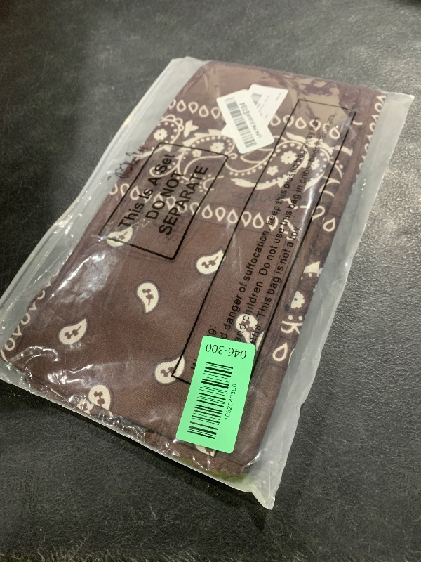 Photo 1 of Blulu 6 Pcs Brown Neon Color Cowboy Bandanas for Men Women Assorted Paisley Pattern Handkerchiefs 22 x 22 Inch Kids Headwrap Scarfs