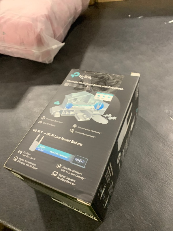 Photo 1 of TP-Link BE3200 Wi-Fi 7 Range Extender RE223BE w/Ethernet Port | 3.2 Gbps Dual-Band Wireless Repeater | Internet Signal Booster for Home | Up to 2400 sq.ft, 64 Devices | MLO, EasyMesh | No 6 GHz Band