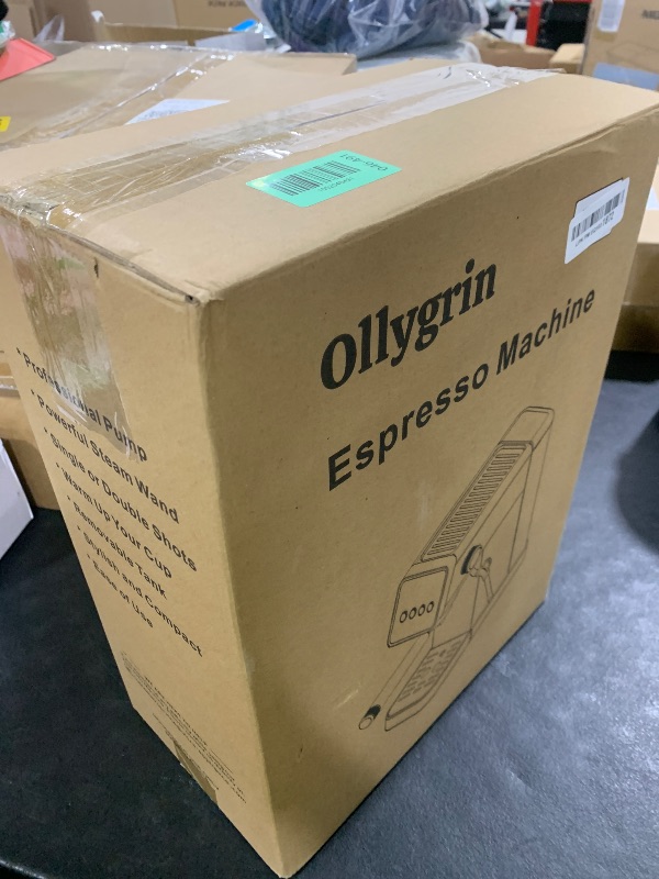 Photo 1 of Ollygrin Espresso Machine,20 Bar Semi-Automatic Espresso Maker with Milk Frother,Compact Stainless Steel Coffee Machine with 40oz Removable Water Tank for Cappuccino,Latte, Americano,Sliver for Home