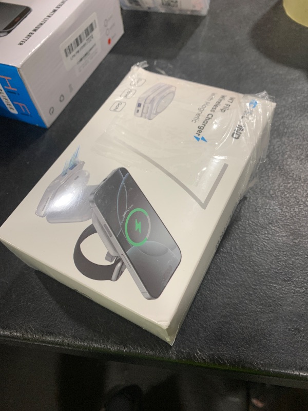 Photo 1 of 5-in-1 Wireless Charger for MagSafe, AC ISLAND Portable Travel Charging Station, 15W Max Fast Foldable Magnetic Stand, Evolved for iPhone 17/16/15/14/13 Series, Apple Watch, AirPods (with 35W Adapter)