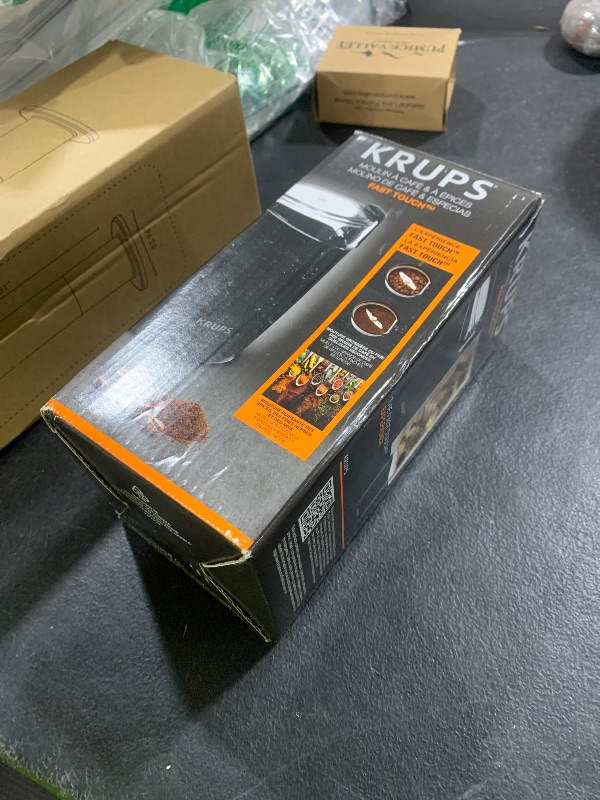 Photo 1 of KRUPS Precision Electric Coffee Grinders: 3 oz Capacity, 200W Motor, Stainless Steel Blades for Uniform Grinding of Coffee Beans, Herbs, Nuts, and Spice Grinder (Black)