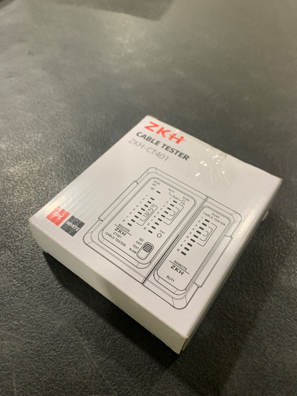 Photo 1 of ZKH RJ45 Network Cable Tester, LAN & TEL Continuity Tester, Ethernet Cable Tester for RJ45, RJ11, RJ12, CAT5, CAT6, POE Test UTP/STP Shielded Ethernet Wires Test Tool