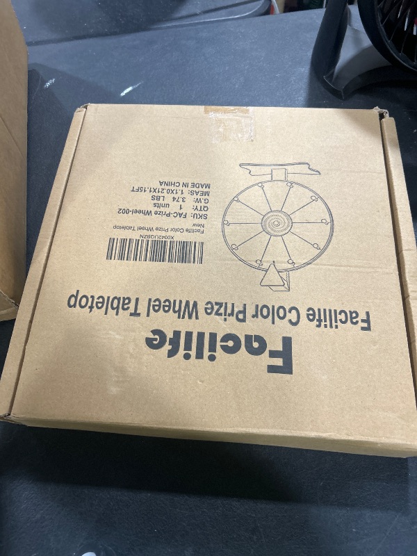 Photo 1 of 12 Inch Spinning Wheel for Prizes - Prize Wheel, 10 Slots Color Spinner with Stand, Table Prize Wheel Spinner for Trade Shows, Carnivals, and Home Game (12 inch)
