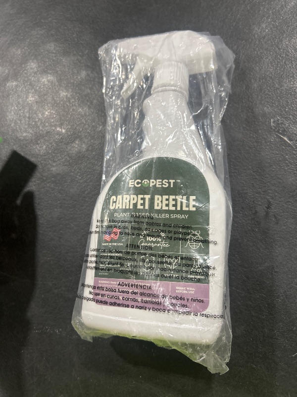 Photo 1 of Carpet Beetle Spray – Natural, Plant-Based Killer for Carpet Beetles, Eggs & Nymphs | Fabric & Furniture-Safe Home Treatment for Indoor Use | Child & Pet Safe, Low Odor, Eco-Friendly (22 oz)