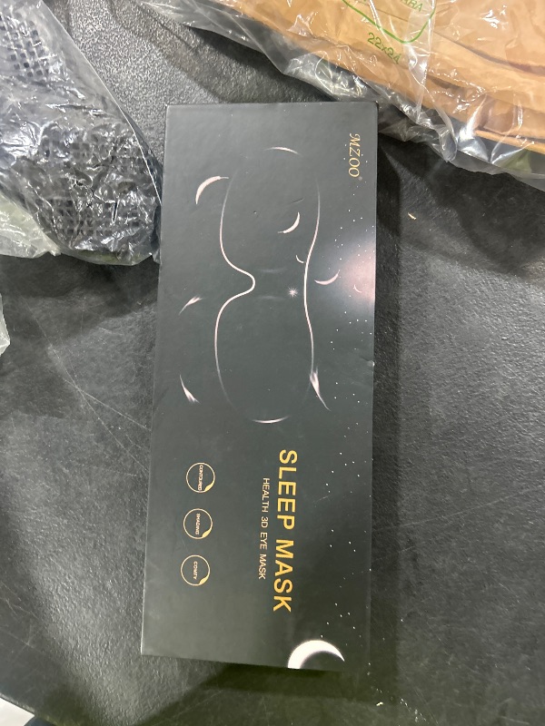 Photo 1 of MZOO Luxury Sleep Mask for Back, Side Sleeper, Complete Light Blocking Sleeping Eye Mask Night Blindfold, 3D Zero Pressure & Spacious for Lash Extensions, Breathable Soft Eye Cover Flight Nap Travel