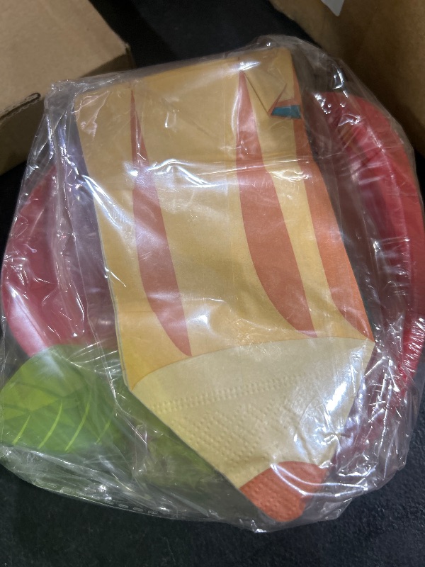 Photo 1 of OuMuaMua 100Pcs Back to School Red Apple Paper Plates and Pencil Napkins First Day of School Party Supplies Disposable Tableware Set for Graduation Kindergarten Preschool Party Table Decor, Serves 50