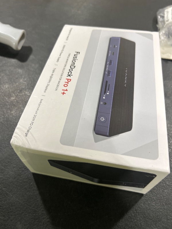 Photo 1 of iVANKY 14-in-1 FusionDock Pro 1+ for M1/ M2/ M3/M4 MacBook DisplayLink Docking Station with 180W Power Adapter, Triple 4K@60Hz Monitor Mac mini Air Dock 3HDMI 2.0, 96W PD, 10Gbps, 2.5GbE, SD/TF 4.0