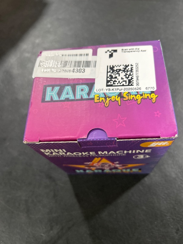 Photo 1 of YLL Mini Karaoke Machine with 2 Wireless Microphones, TOP Kids Gifts for Girls Ages 3, 4, 5, 6, 7, 8, 9,10,11,12 +Year Old, 4-12 Years Old Birthday Toy Gift for Girls Boys Party (Purple)