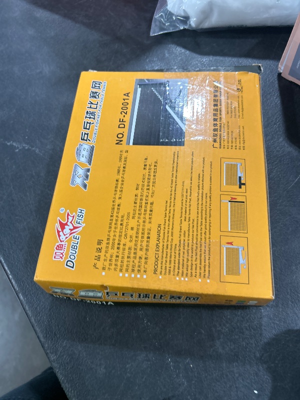 Photo 1 of DOUBLE FISH Collapsible Table Tennis Net and Post Set, Adjustable Training Competition Professional Ping Pong Net with Clamp, Easy Set Up, Steel Portable Spring Activated Grip Holder Clip