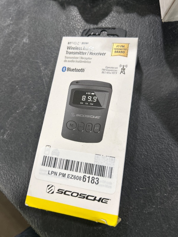 Photo 1 of Scosche BTTRFM-SP1 Portable Bluetooth Transmitter/Receiver, FM Transmitter and Wireless Audio Receiver for TV, Headphones, Home/Car Stereo, Airplane Entertainment and more, up to 7 Hour Battery Life
