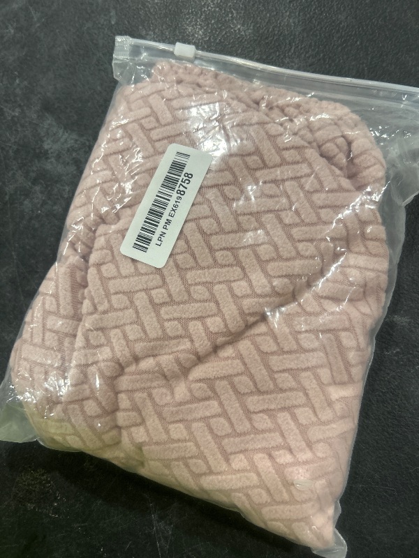 Photo 1 of Smiry Stretch Jacquard Office Computer Chair Covers, Removable Washable Universal Desk Rotating Chair Slipcovers Protector, Seat + Backrest Cover, Pink