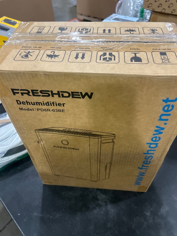 Photo 1 of FRESHDEW Dehumidifier, 50 Pints Dehumidifiers for Home, 4500 Sq. Ft Dehumidifiers with Drain Hose, 0.66 Gallon Water Tank for Basement Bathroom Bedroom, 24H Timer