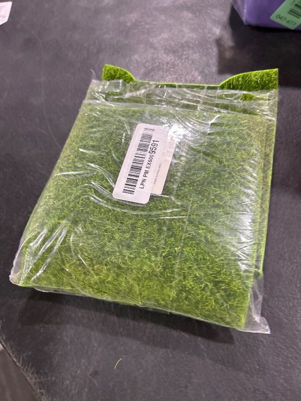 Photo 1 of Elcoho 6 Pieces Fake Grass for Crafts Fairy Garden 6 x 6 Inches Artificial Garden Grass for Miniature Ornament Dollhouse DIY Decoration
