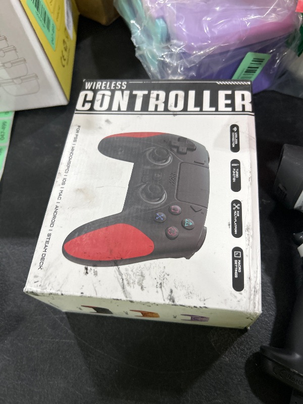 Photo 1 of IWGAME RGB Wireless Controller for PS-5/PC, Hall Effect Joysticks & Triggers Gamepad with programmable/Remap/Turbo Functions, Dual Vibration, 3.5MM Audio Jack(Purple)