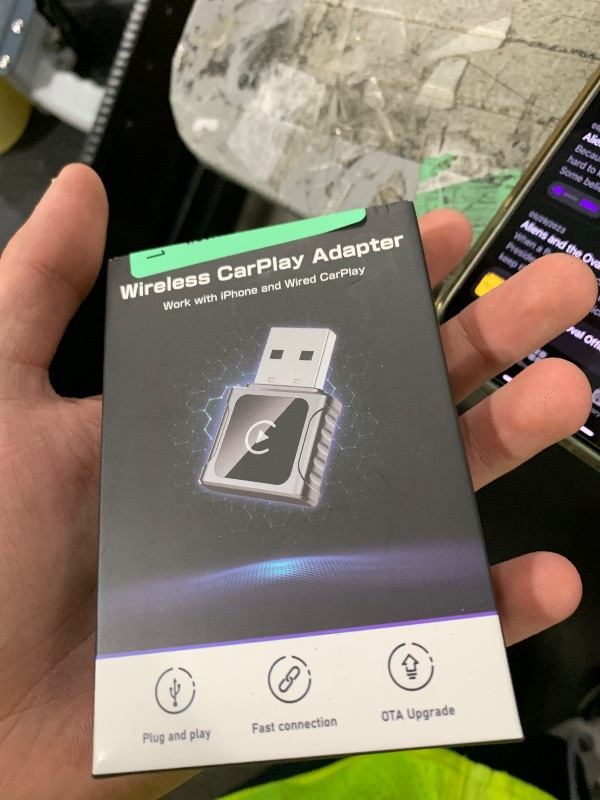 Photo 1 of JDG Wireless CarPlay Adapter, Converts Wired CarPlay to Wireless, for Cars with Built-in Wired Apple Carplay, Super Mini USB Design Car Play Adapter for iPhone, (Black)