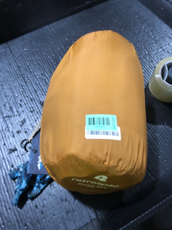 Photo 1 of Retrospec Dream 30 Sleeping Bag - Mummy Style for Camping, Insulated Cold Weather, Lightweight Stuff Sack, Water-Resistant, Adjustable Draw Cords, Adult