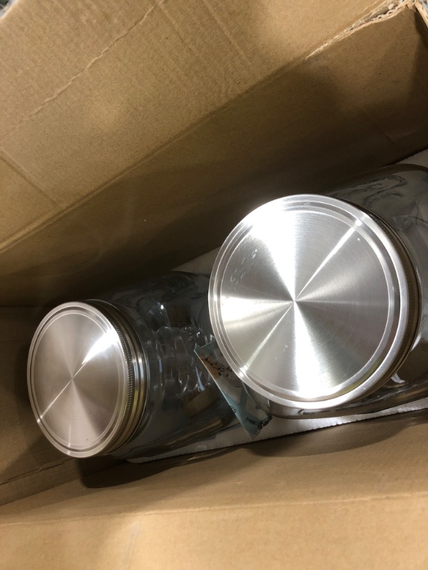 Photo 1 of DD&HAPP Gallon Glass Drink Dispensers For Parties 2PACK.1.5Gallon Beverage Dispenser,Glass Drink Dispenser With Stand And Stainless Steel Spigot 100% Leakproof.Lemonade Dispenser With Ice Cylinder.
