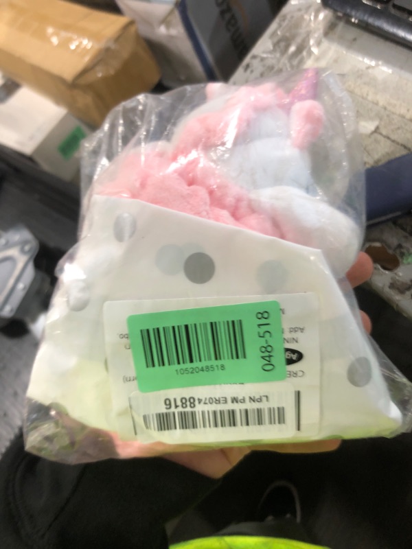 Photo 1 of CREVENT Cozy Plush Baby Security Blanket Loveys for Baby Girls, Minky Dot Front + Sherpa Backing with Animal Face (Pink Unicorn)