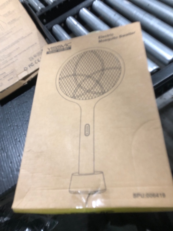 Photo 1 of YISSVIC Electric Fly Swatter Bug Zapper Racket Dual Modes Mosquito Killer with Purple Mosquito Light Rechargeable for Indoor Home Office Backyard Patio Camping