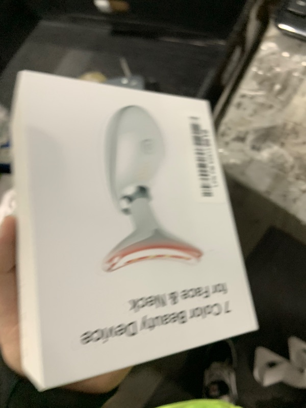 Photo 1 of ELISHINE 7 Color Face and Neck Massager Light Therapy, Red Light Based Facial Massager for Skin Care, Firming, Smoothing (White)