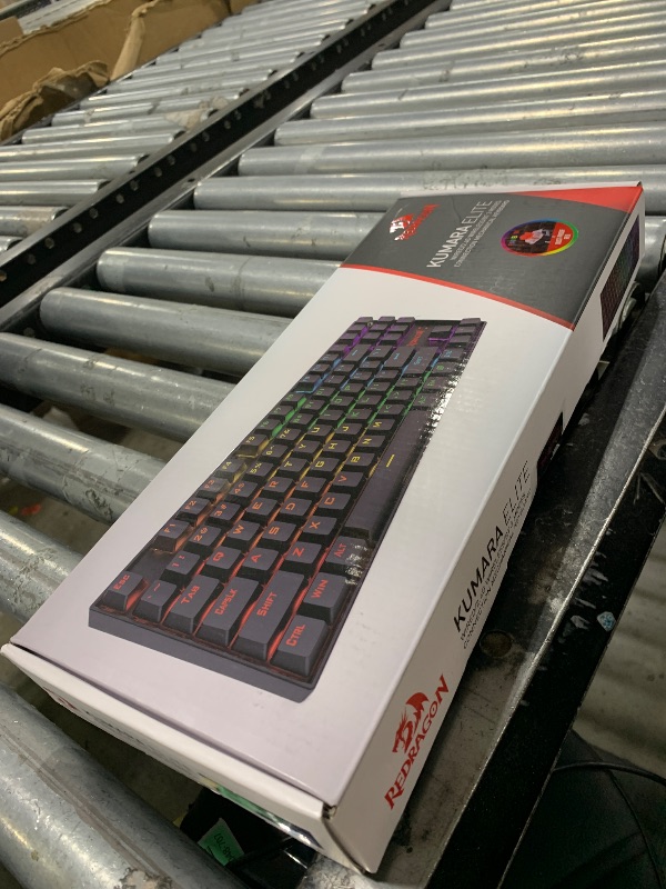Photo 1 of Redragon Wireless Gaming Keyboard, BT/2.4Ghz Tri-Mode Mechanical Keyboard with Aluminum Pannel, Hot-Swap Red Switch, Programmable 87 Keys TKL, LED Rainbow Backlit - K552-KRS