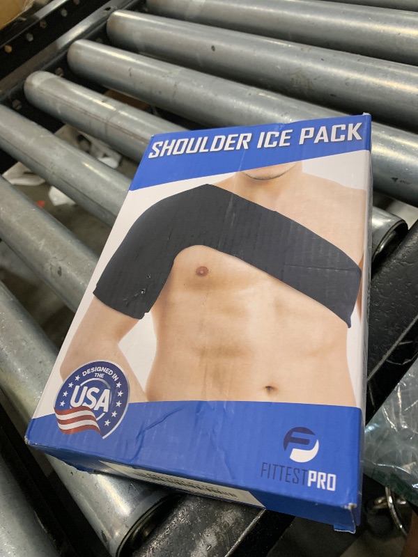 Photo 1 of Fittest Pro Shoulder Ice Pack Wrap, HSA or FSA Eligible, Reusable Cold Therapy Wrap for Tendonitis, Swelling, Rotator Cuff, and Recovery - Shoulder Brace Compression Sleeve