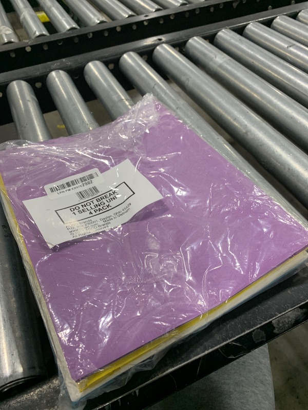 Photo 1 of Five Star 2-Pocket Folder, 4 Pack, Plastic Folder with Stay-Put Tabs and Prong Fasteners, Holds 8-1/2" x 11" Paper, Tidewater Blue, White, Amethyst Purple, Harvest Yellow (38064)