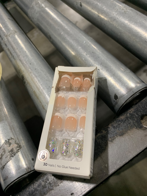 Photo 1 of KISS imPRESS Press-On Manicure, Nail Kit, PureFit Technology, Short Press-On Nails, 'Time Slip', Includes Prep Pad, Mini Nail File, Cuticle Stick, and 30 Fake Nails