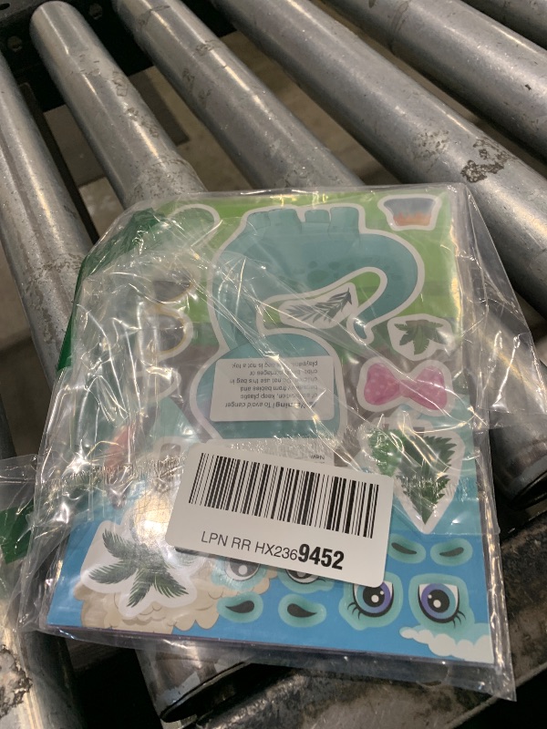 Photo 1 of DUJAA 24 PCS Make a Face Stickers for Kids Toddlers, Mix and Match Mermaid, Dinosaur, Sea Animal and Space Stickers, Vinyl, Glossy, Multicolor, Waterproof, Cartoon, Animal Theme