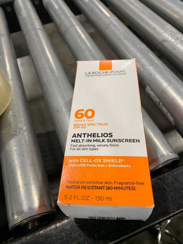 Photo 1 of La Roche-Posay Anthelios Melt-In Milk Sunscreen SPF 60, Sunscreen For Body & Face, Broad Spectrum SPF + Antioxidants, Oil Free, Lightweight & Fast Absorbing, Oxybenzone Free