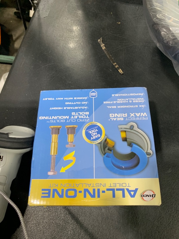 Photo 1 of DANCO All-in-One Toilet Installation Kit, Perfect Seal Wax Ring & Zero Cut Bolts, Toilet Repair, Wax-Free, Mounting Toilet Bolts (10879X)
