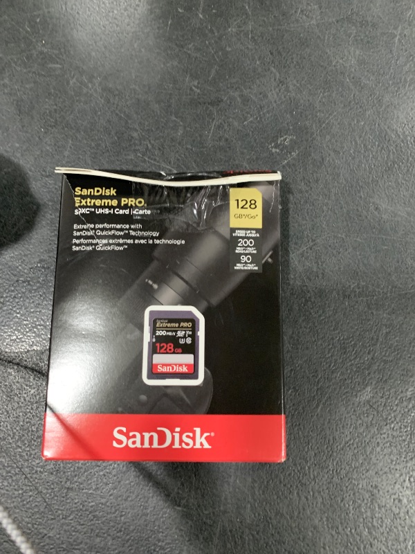 Photo 1 of SanDisk 128GB Extreme PRO SDXC UHS-I Memory Card - C10, U3, V30, 4K UHD, SD Card - SDSDXXD-128G-GN4IN