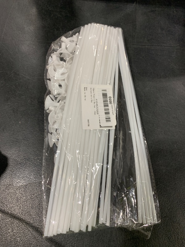 Photo 1 of Balloon Holder Sticks 50Pcs White Plastic for Balloon Decorations Ideal for Birthday Wedding Christmas and Party Events
