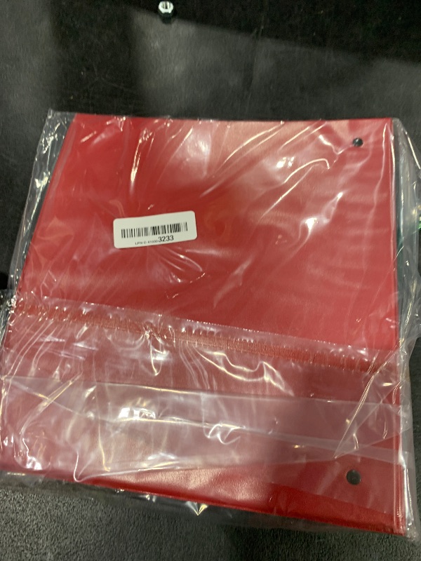 Photo 1 of Samsill 1.5 Inch 3 Ring Binder, Made in USA, Economy Round Ring, Clear View Cover, 325 Sheet Capacity - for School, Home, Office - Red