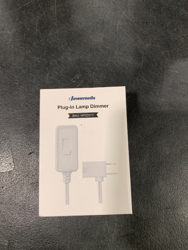 Photo 1 of DEWENWILS Plug in Dimmer Switch for Lamp, Table Lamp Dimmer for Dimmable LED/CFL Lights and Incandescent Bulbs, Full Range Slide Control, 5 ft Extension Cord, White
