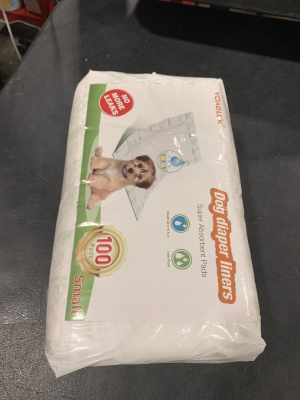 Photo 1 of Dog Diaper Liners for Male and Female Dogs, 100ct, Super Absorbent Disposable Dog Diapers Booster Pads fit Most Pet Belly Bands and Wraps (Regular)