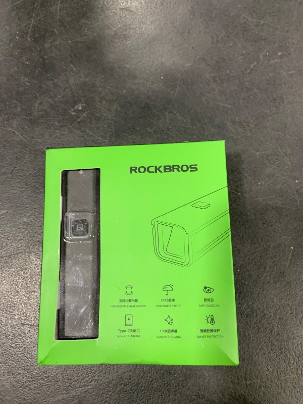 Photo 1 of ROCKBROS 1500 Lumens Bike Light for Night Riding, 5000mAh USB-C Rechargeable Bike Headlight, Aluminium Alloy IPX6 Waterproof Bike Front Light, 5 Modes & Auto Mode Anti-Dazzling LED Bike Light