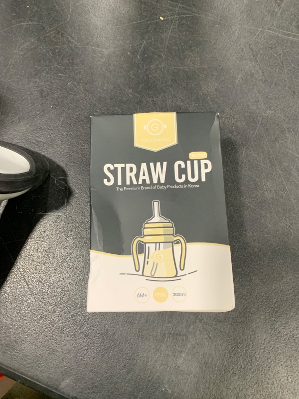 Photo 1 of GROSMIMI Spill Proof no Spill Magic Sippy Cup with Straw with Handle for Baby and Toddlers, Customizable, PPSU, BPA Free 6 oz (Butter)