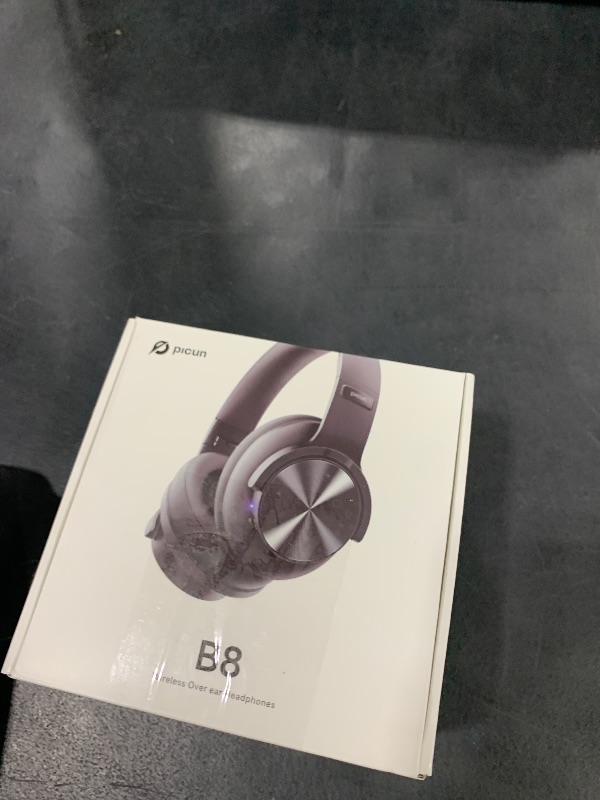 Photo 1 of Picun B8 Bluetooth Headphones, 120H Playtime Headphone Wireless Bluetooth with 3 EQ Modes, Low Latency, Hands-Free Calls, Over Ear Headphones for Travel Home Office Cellphone PC Black