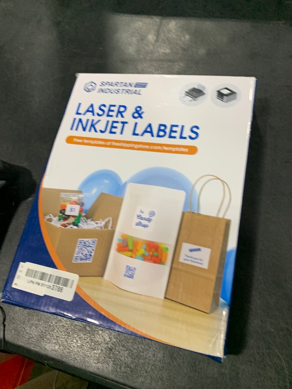 Photo 1 of 1 1/2" X 1" Matte White Printable Labels Compatible with Inkjet and Laser Printers - 250 Sheets, 12500 Total Paper Stickers for Return Addresses, UPC and EAN Barcodes - Spartan Industrial