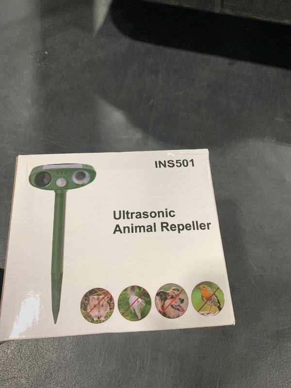 Photo 1 of 2 Pack Outdoor Solar Animal Repeller - Ultrasonic & Strobe Light, Deterrent for Cats, Dogs, Raccoons, Rabbits, Skunks, Foxes & More