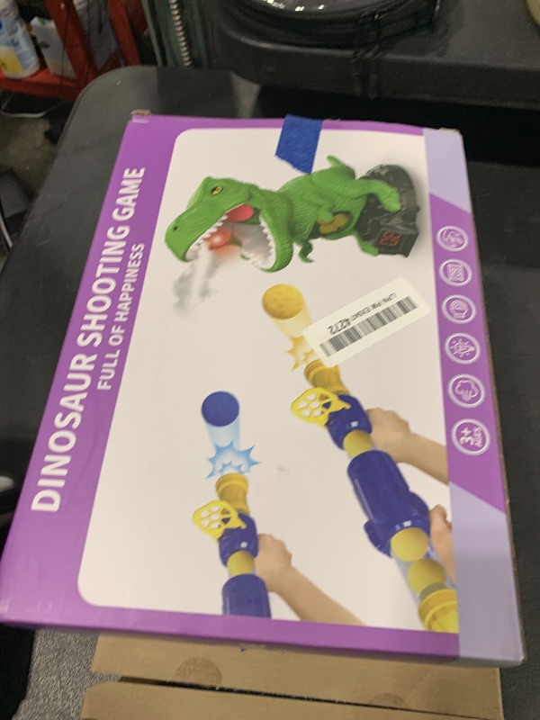 Photo 1 of NIPLOOOW Dinosaur Shooting Toys for Kids 3-5 Years, Movable Target Shooting Games with 2 Air Pump Launcher, Interactive Competition Game Gift for Boys and Girls Ages 3 4 5 6 7 8 Years Old