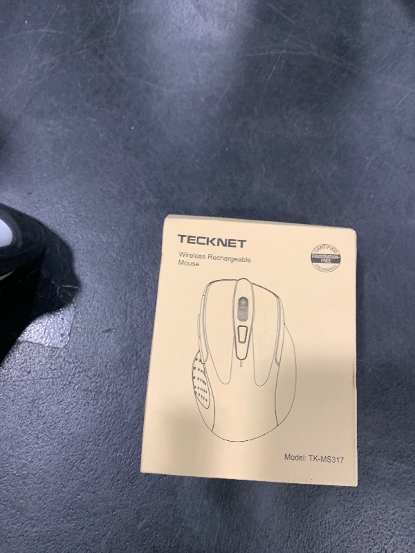 Photo 1 of TECKNET Wireless Mouse (BT5.0/3.0 & 2.4G) Rechargeable 4800 DPI Silent USB A & Bluetooth Mouse 6 Buttons, Wide Compatibility - Grey