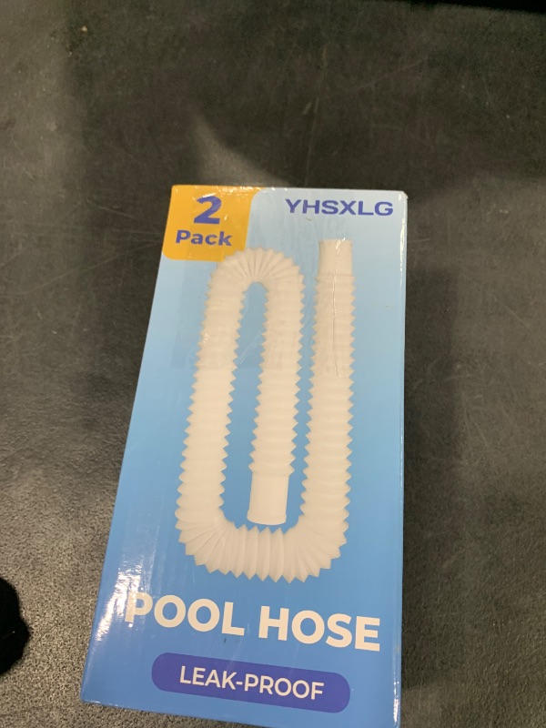 Photo 1 of Pool Hoses for Above Ground Pools, 1.25 x 51 Inch Hose for Filter Pump, Compatible with Filter Pump 607, 637 (2 Hoses + 4 Metal Clamps)