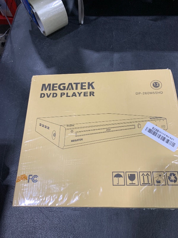Photo 1 of MEGATEK Region-Free HDMI DVD Player for TV, Compact CD/DVD Player for Smart TV, USB Port, Plays All Region DVDs & Multi Formats, Metal Housing, HDMI/RCA Cables & Remote Included