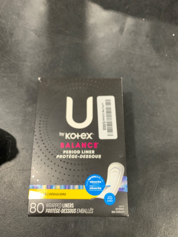 Photo 1 of U by Kotex Balance Wrapped Panty Liners, Regular Length, 80 Count (Packaging May Vary)